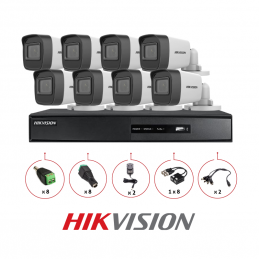 KIT-HIKVISION-8X8-BULLET-2MPX